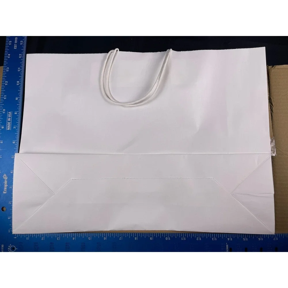 ECOPB 30 Pack Large White Paper Gift Bags with Twisted Handles 16x12x6 ECOPB-K
